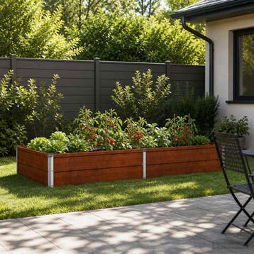 vidaXL Verhoogd Tuinbed Roestig 160 x 80 x 24 cm corton, Minder dan 30 cm, Verzenden, Nieuw, Metaal
