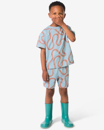 HEMA Kinderkledingset abstract blauw, Verzenden, Nieuw
