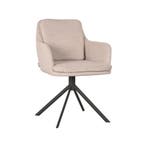 Stoel Joy | Naturel | Boucle | Zwart Metalen Frame LABEL51, Verzenden, Nieuw in verpakking