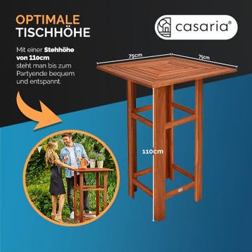 Statafel Acaciahout 75x75x110cm (Statafels, Tafels-Stoelen), Verzenden, Nieuw