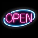 GGM Gastro | Led lichtbord - OPEN - dimbaar - Blauw/Roze - |, Huis en Inrichting, Keuken | Servies, Verzenden, Nieuw, Effen, Bord(en)