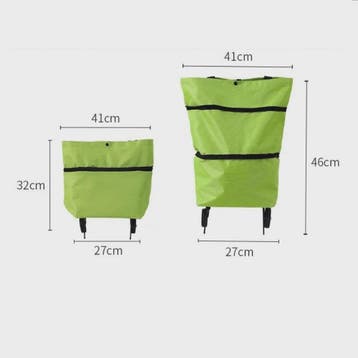 2-in-1 Opvouwbare Boodschappentrolley met Wielen - Handige D, Verzenden, Nieuw