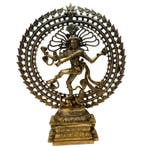Beeld Shiva Nataraj XXXL Dubbele Ring - Messing, Ophalen of Verzenden, Nieuw