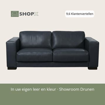 Leren bank Clear - 2,5 zits - Granada Blue (blauw) - Poten, Bohemian, Eigentijds, Modern, Retro, Vintage, Nieuw, Ophalen of Verzenden
