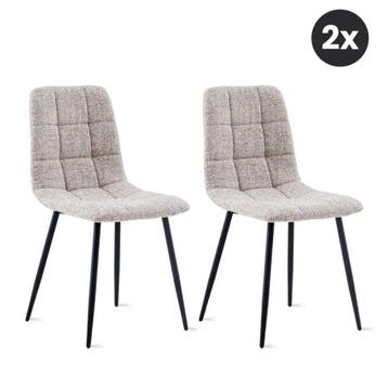 2dekans | HomeMixx 2x Eetkamerstoel Yerevan – Dune (Beige) –, Ophalen of Verzenden, Zo goed als nieuw