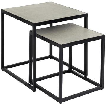 Flamant Bijzettafel Hayes, Set Van 2 - Nieuw in verpakking -, 45 tot 60 cm, Minder dan 55 cm, Metaal of Aluminium, Nieuw