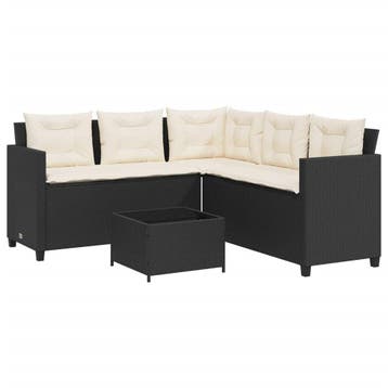 Tuin loungeset Poly Rattan | Tweedekansje | OP=OP, 4 zitplaatsen, Ophalen of Verzenden, Zo goed als nieuw, Loungeset