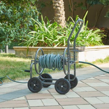 Slangwagen met handmatige haspel voor tuinslang max. 65m sta, Verzenden, Nieuw