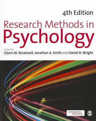 Research Methods In Psychology 9780857022646, Zo goed als nieuw
