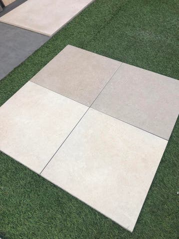 keramische terrastegels 60x60x3  1 ste keus lichte kleuren, Nieuw, Keramiek, 10 m² of meer, Terrastegels
