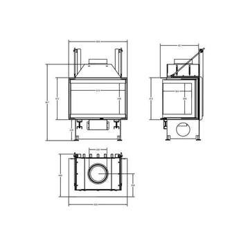 Showrroommodel Inbouw Houtkachel Crystal 60 Open Side Van, Huis en Inrichting, Kachels, Nieuw