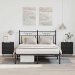 vidaXL Bed kast met lade Zwart Eiken 40 x 35 x 50 cm Bewerkt, Minder dan 45 cm, Verzenden, Nieuw, Minder dan 55 cm