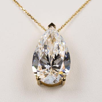 Ketting met hanger - 14 karaat Geel goud - 10.46ct. tw.