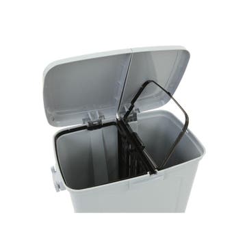 Pedaalemmer Divided Dustbin - grijs, Verzenden, Nieuw