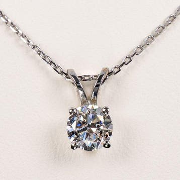 Zonder minimumprijs - Ketting met hanger - 14 karaat Witgoud, Sieraden, Tassen en Uiterlijk, Antieke sieraden