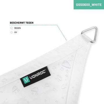 2dekans | VONROC Premium Schaduwdoek - Vierkant - 360x360 cm, Ophalen of Verzenden, Zo goed als nieuw