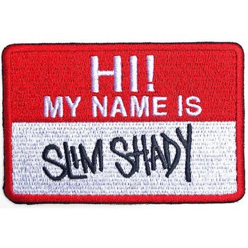 Eminem - Slim Shady - patch officiële merchandise, Verzamelen, Ophalen of Verzenden, Nieuw, Kleding