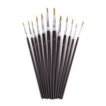 Benson Ronde penseelset - 12 delig - voor precisiewerk -..., Hobby en Vrije tijd, Schilderen, Ophalen of Verzenden, Nieuw
