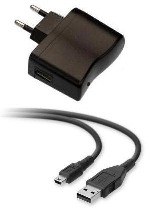 USB adapter AC lader + Mini USB kabel, Ophalen of Verzenden, Nieuw