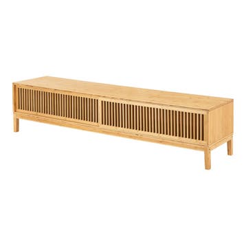 [en.casa] TV-meubel Videbæk bamboe 180x40x38 cm, Verzenden, Nieuw