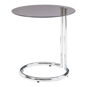 Bijzettafel Ylivieska rond 46x45 cm chroom en brons glas [en, Huis en Inrichting, Tafels | Bijzettafels, Verzenden, Nieuw
