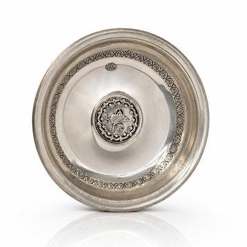 Bord - .900 zilver - Ottomaanse Henna-schotel