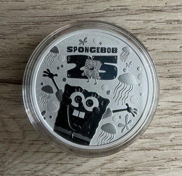 Tuvalu. 1 Dollar 2024, Sponge Bob: 25th Anniversary, 1 Oz