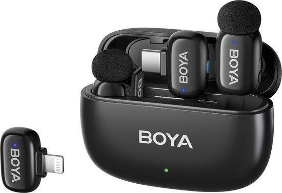 Boya MINI 12 | 2.4 GHz Ultra-Mini Wireless Microphone | 2TX, Muziek en Instrumenten, Microfoons, Nieuw, Verzenden