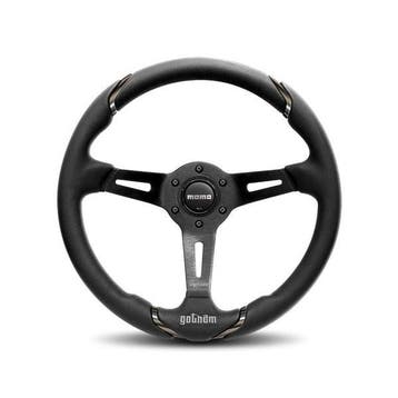 Sportstuur MOMO 350mm Gotham Leder, zwart, Auto-onderdelen, Ophalen of Verzenden, Nieuw