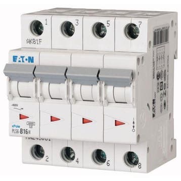 Eaton installatieautomaat 4P B16 PLS6-B16/4-MW, Ophalen of Verzenden, Nieuw