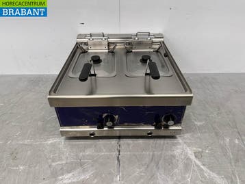 RVS Virtus Dubbele Friteuse 2 x 10 liter 400V Horeca, Ophalen of Verzenden, Gebruikt