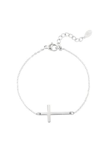 Goudlief Armband kruisje (Charme armbanden, Armbanden), Verzenden, Nieuw, Zilver, Overige materialen