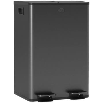 2 X 28 L Doppelmülleimer, Pedalöffnung, Leicht Zu Reinigen,, Doe-het-zelf en Verbouw, Verzenden, Nieuw