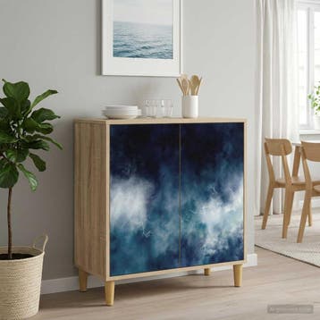 vidaXL Dressoir RAALTE Sonoma 69 x 33 x 75 cm Bewerkt hout, Verzenden, Nieuw, Overige houtsoorten, Minder dan 50 cm
