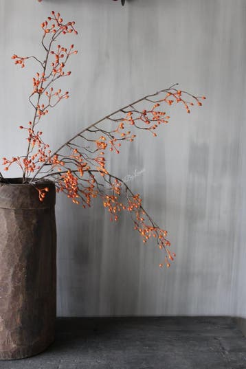 Namaak Rozenbottel tak Rosa Canina oranje 105 cm, Ophalen of Verzenden, Nieuw