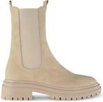 POSH by Poelman LITA Dames Chelsea Laarzen - Beige - Maat 38, Verzenden, Nieuw