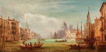 Giovanni Grubacs (1829-1919), Circle of - Venice, view of