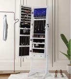 Sieradenkast met Spiegel –LED Verlichting, Slot en 4 Planken, Verzenden, Nieuw