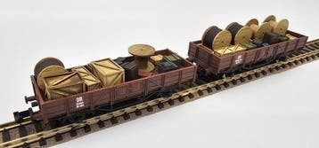 Fleischmann N - Modeltrein goederenwagon (2) - Twee met de, Nieuw