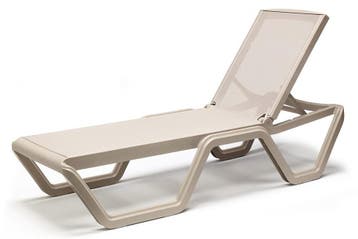 SCAB Vela ligbed taupe, Tuin en Terras, Ligbedden, Verzenden, Nieuw, Kunststof
