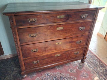 Ladekast - Massief notenhout van nationale walnoot - Commode