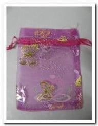 Cadeauzakje giftbag Organza Butterfly Magenta 7x9 cm, Hobby en Vrije tijd, Ophalen of Verzenden, Nieuw