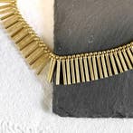 Gouden Cleopatra collier (Ketting), Sieraden, Tassen en Uiterlijk, Kettingen, Ophalen of Verzenden, Gebruikt, Overige kleuren