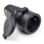 Contrastekker | Q-link (Randaarde, Rubber, 10/16 A, Zwart), Verzenden, Nieuw