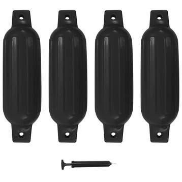 vidaXL Bootstootkussens 4 st 41x11,5 cm PVC zwart, Verzenden, Nieuw