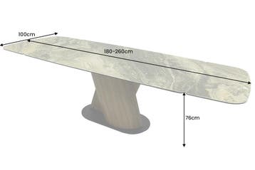 Eettafel ELEMENTS 180-260 cm, uitschuifbaar, met, Ophalen of Verzenden, Nieuw