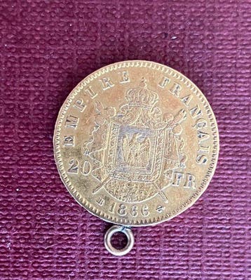 Frankrijk. Napoléon III. 20 Francs 1866-BB, Strasbourg