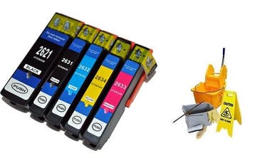 Geschikt Epson 26XL SET Reinigings inktcartridges, Nieuw, Cartridge, Inktmedia