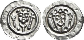 Brakteat Kempten-abtei Heinrich Iii von Burtenbach 1210-1224, Verzenden