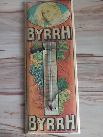 Thermometer - Aluminium - BYRRH - Oud glaçoïde 1945